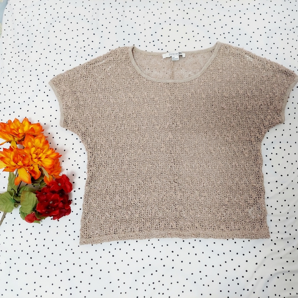 Forever21 See Through Shirt Knit Top
